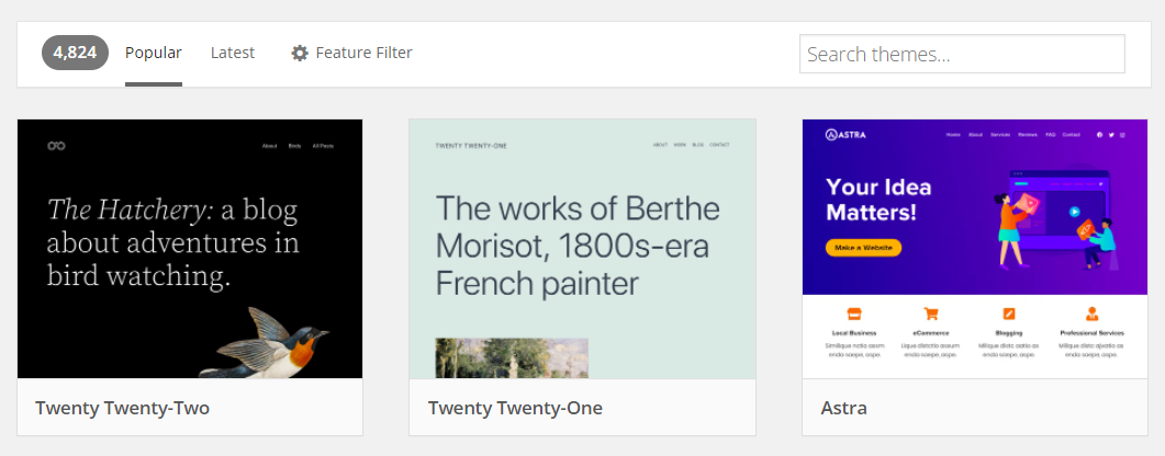 Repositorio de temas de WordPress.org