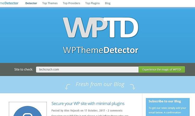 mejores detectores de temas de wordpress: detector de temas de wordpress