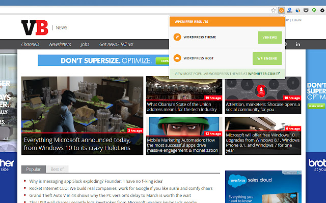 mejores detectores de temas de wordpress: wpsniffer