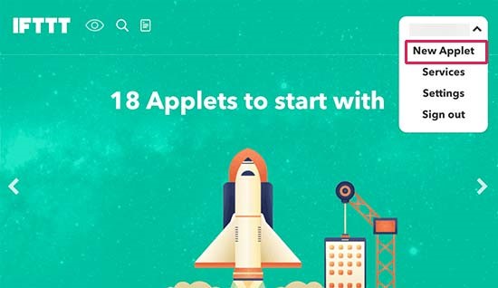 Facebook de IFTTT