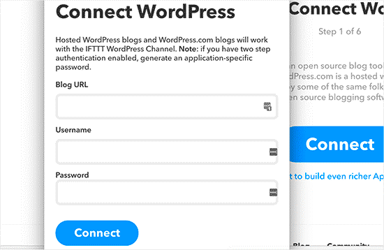 IFTTT Conectar WP
