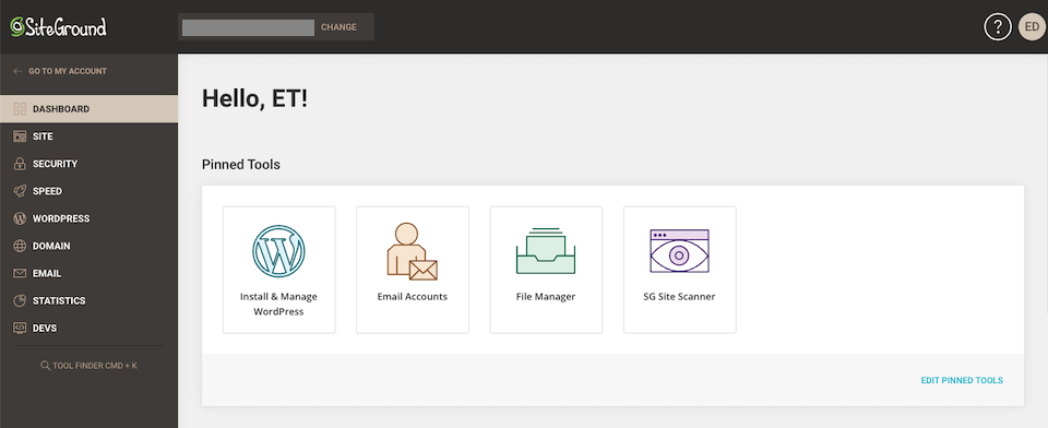 Dominio de SiteGround