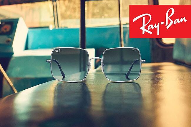 tipos de fuente: el logotipo de ray ban usa fuentes de script