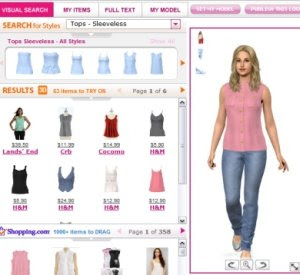 modelo de moda virtual para vestir