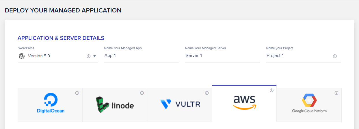 Configuración del servidor de Cloudways