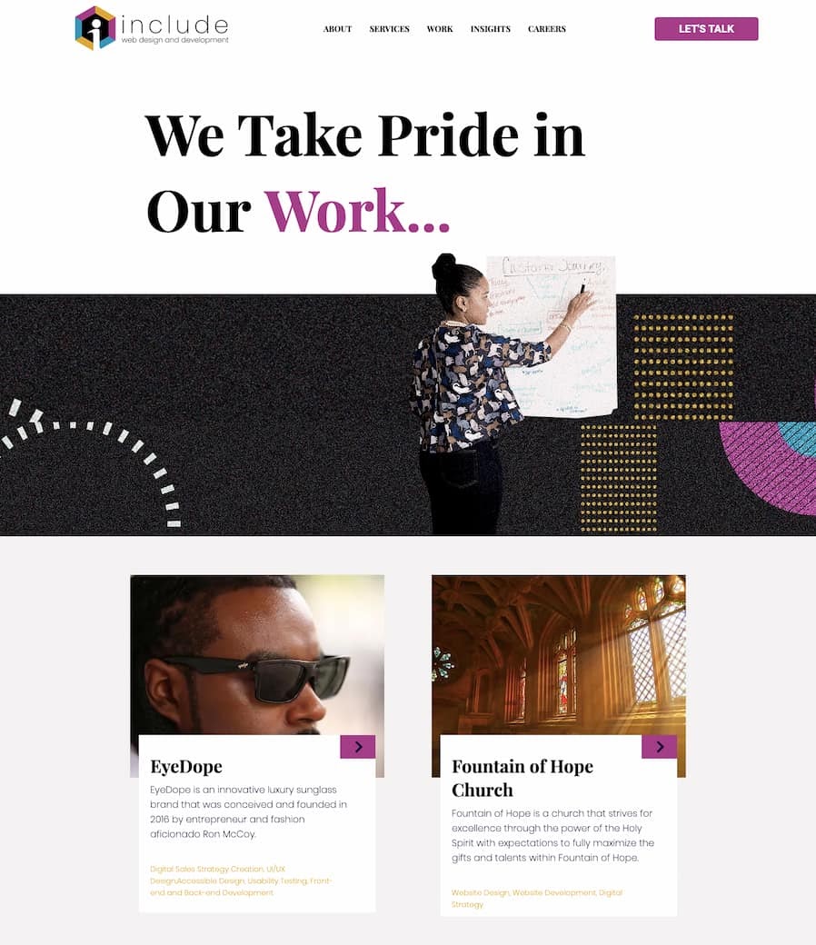 cartera de agencias de desarrollo de sitios web