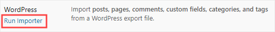 Ejecutar el importador