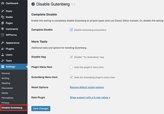 Apagar Gutenberg