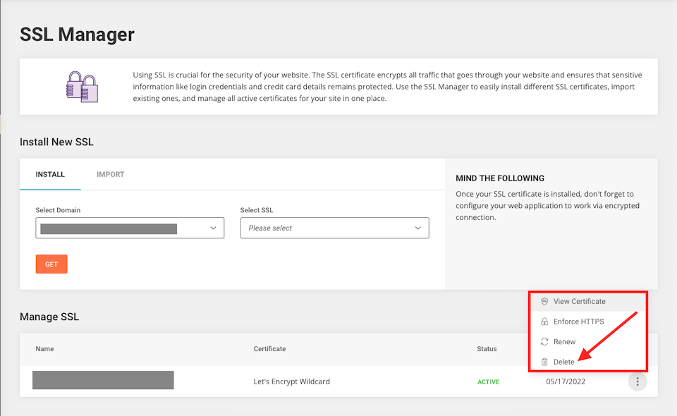 certificado de sitio web ssl
