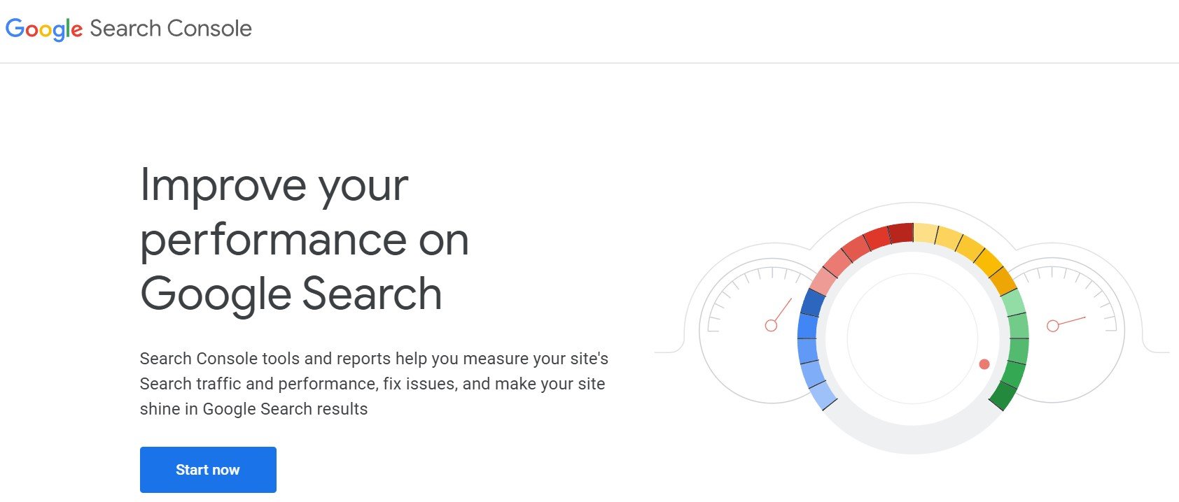 Consola de búsqueda de Google.