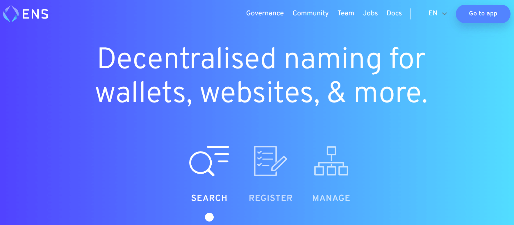 ENS Domains vende dominios NFT.