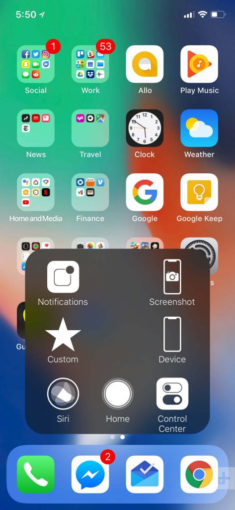 captura de pantalla de iphone