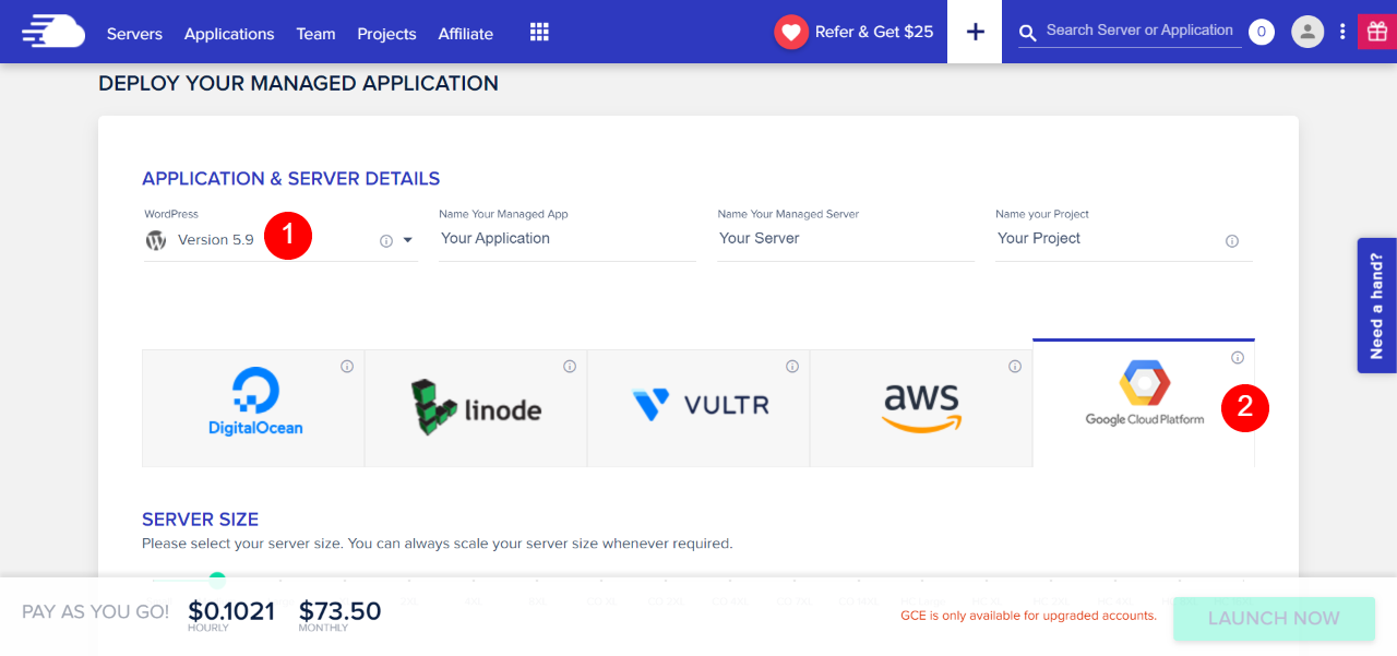 Ejecutar WordPress en Google Cloud con Cloudways.