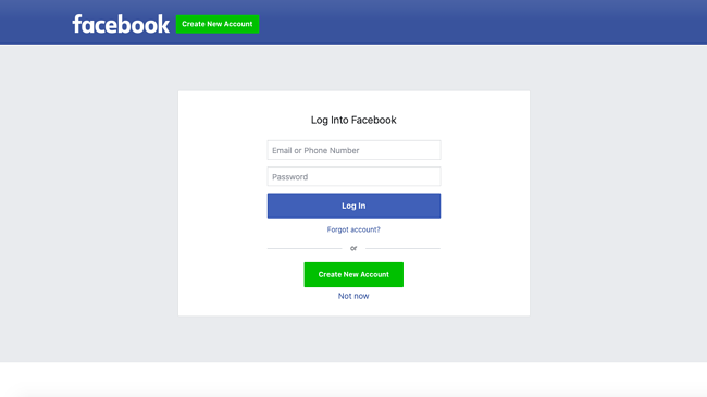 publicación automática en Facebook: credenciales de Facebook