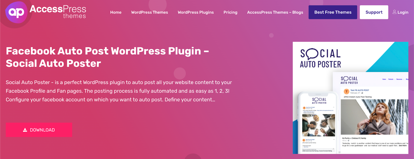 Publicación automática de plugins de WordPress para Facebook: Social Auto Poster Plugin