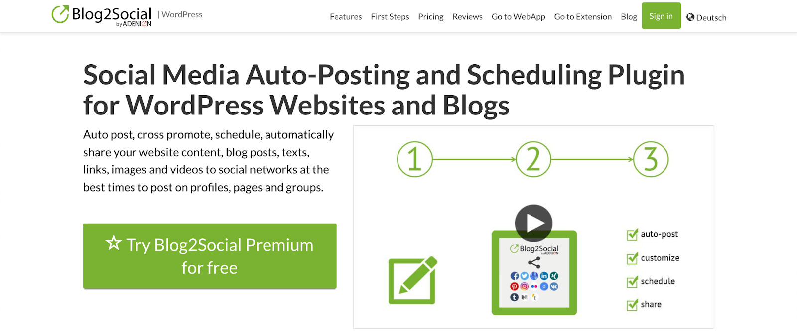 publicar automáticamente en facebook con el plugin de wordpress: blog2social