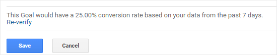 verificar los detalles del objetivo