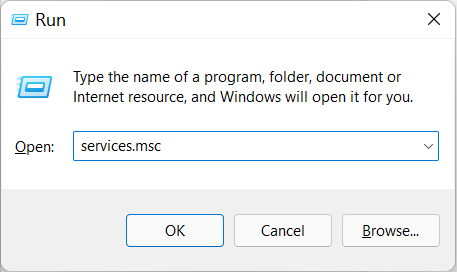 Cuadro de servicio en Windows