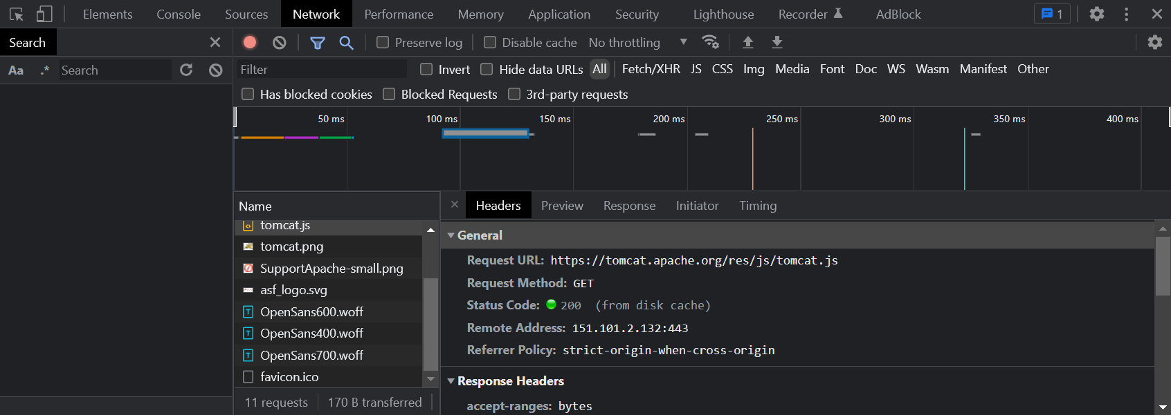 Herramientas para desarrolladores de Chrome. 