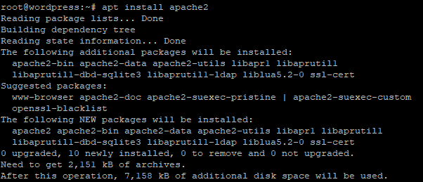 instalar apache2