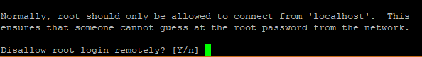 Instalación segura de mysql
