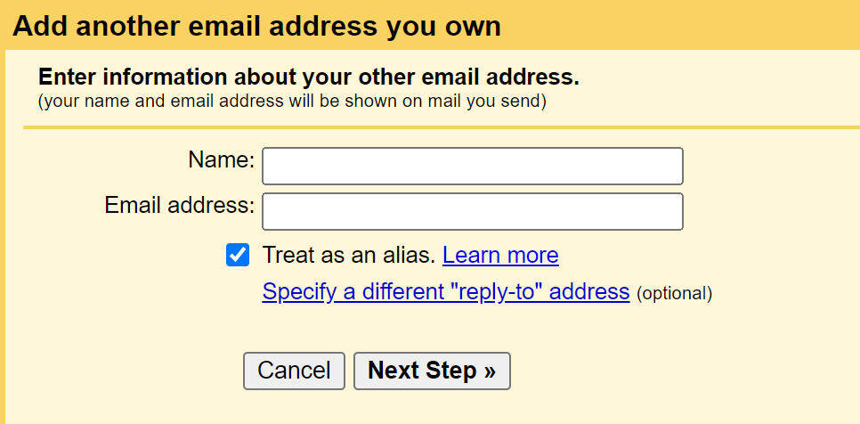 Añadir una dirección de correo electrónico como alias en Gmail