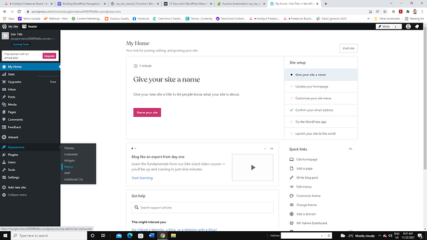 Cambiar la pantalla de navegación de wordpress