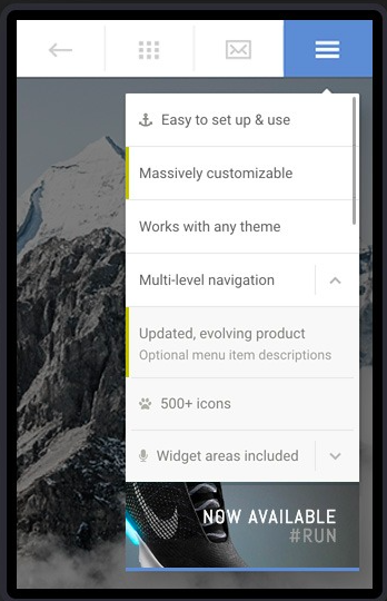 Complemento táctil de WordPress