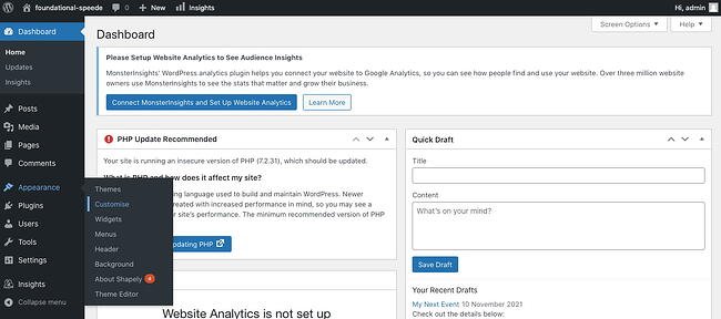 haga clic en Apariencia> Personalizar para iniciar el proceso de cambiar el pie de página de derechos de autor en wordpress» ancho =»650″ estilo =»ancho: 650px;  margen izquierdo: automático;  margen derecho: automático;  bloqueo de pantalla;» srcset =»https://blog.hubspot.com/hs-fs/hubfs/Screen%20Shot%202021-11-24%20at%203.12.23%20PM.jpg?width=325&name=Screen%20Shot%202021-11-24% 20% 203.12.23% 20 p. 650&name = Screen% 20Shot% 202021-11-24% 20at% 203.12.23% 20 PM.jpg 650w, https://blog.hubspot.com/hs-fs/hubfs/Screen%20Shot%202021-11-24% 20at% 203.12.23% 20 PM.jpg?Ancho = 975 y nombre = Screen% 20Shot% 202021-11-24% 20at% 203.12.23% 20 PM.jpg 975w, https://blog.hubspot.com/hs -fs/hubfs/Screen% 20Shot% 202021-11-24% 20at% 203.12.23% 20 PM.jpg?Anchura = 1300 & nombre = Screen% 20Shot% 202021-11-24% 20at% 203.12.23% 20 PM .jpg 1300w, https: // blog.hubspot.com/hs-fs/hubfs/Screen%20Shot%202021-11-24%20at%203.12.23%20PM.jpg?width=1625&name=Screen%20Shot%202021- 11-24%20at%203.12.23% 20 PM.jpg 1625w, https://blog.hubspot.com/hs-fs/hubfs/Screen%20Shot%202021-11-24%20at%203.12.23%20PM. jpg?width=1950&name=Screen%20Shot%202021 -11-24% 20at% 203.12.23% 20 PM.jpg 1950w» tallas =»(ancho máximo: 650px) 100vw, 650px»></p><p><span style=