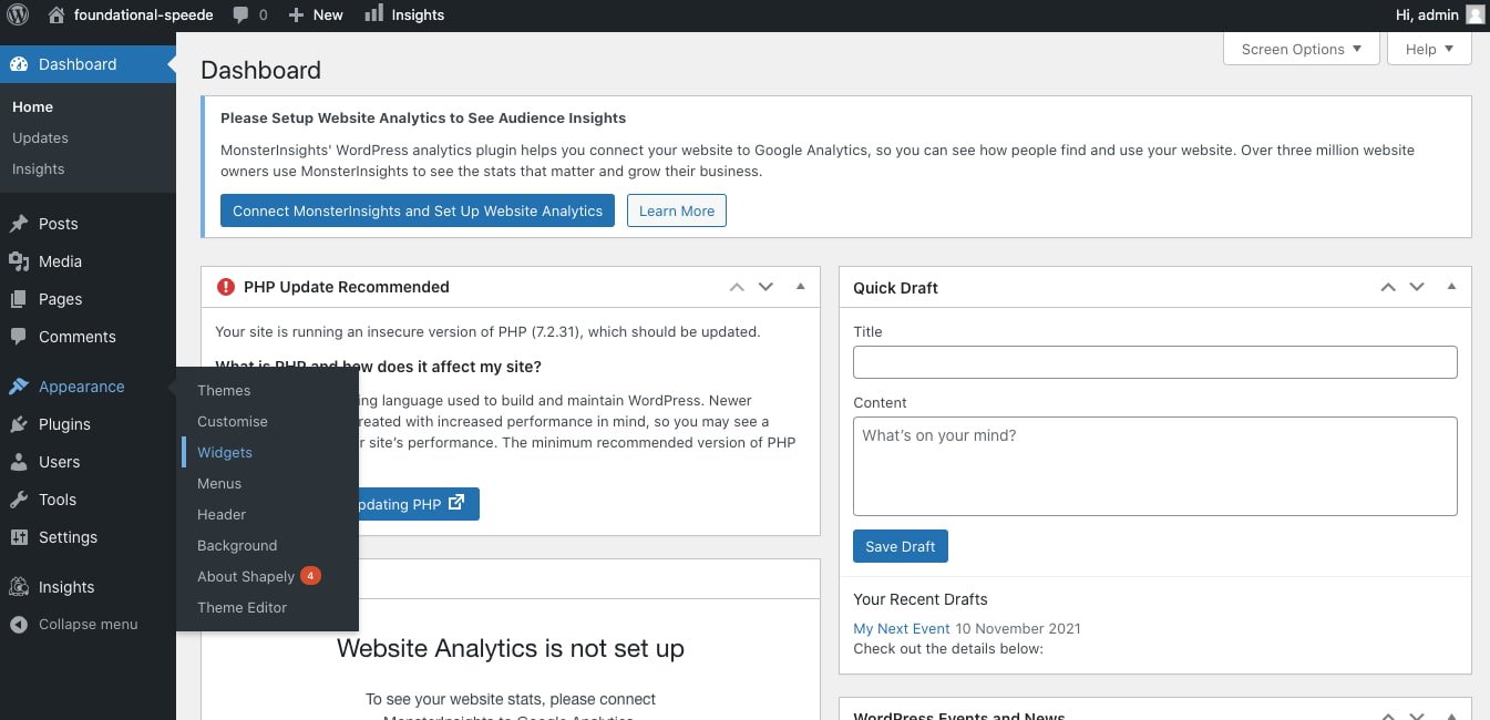 Haga clic en Apariencia> Widgets para iniciar el proceso de edición del widget de pie de página de WordPress» ancho =»1345″ estilo =»ancho: 1345px;» srcset =»https://blog.hubspot.com/hs-fs/hubfs/Screen%20Shot%202021-11-24%20at%203.20.06%20PM.jpg?width=673&name=Screen%20Shot%202021-11-24% 20% 203.20.06% 20 p. 1345&name = Screen% 20Shot% 202021-11-24% 20at% 203.20.06% 20 PM.jpg 1345w, https://blog.hubspot.com/hs-fs/hubfs/Screen%20Shot%202021-11-24% 20at% 203.20.06% 20 PM.jpg?Ancho = 2018 y nombre = Screen% 20Shot% 202021-11-24% 20at% 203.20.06% 20 PM.jpg 2018w, https://blog.hubspot.com/hs -fs/hubfs/Screen% 20Shot% 202021-11-24% 20at% 203.20.06% 20 PM.jpg?Anchura = 2690 & nombre = Screen% 20Shot% 202021-11-24% 20at% 203.20.06% 20 PM .jpg 2690w, https: // blog.hubspot.com/hs-fs/hubfs/Screen%20Shot%202021-11-24%20at%203.20.06%20PM.jpg?width=3363&name=Screen%20Shot%202021- 11-24%20at%203.20.06% 20 PM.jpg 3363w, https://blog.hubspot.com/hs-fs/hubfs/Screen%20Shot%202021-11-24%20at%203.20.06%20PM. jpg?width=4035&name=Screen%20Shot%202021 -11-24% 20at% 203.20.06% 20 PM.jpg 4035w» tallas =»(ancho máximo: 1345px) 100vw, 1345px»></p><p><span style=