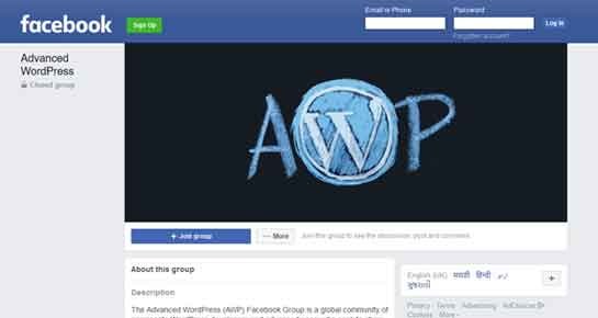 Grupo avanzado de WordPress