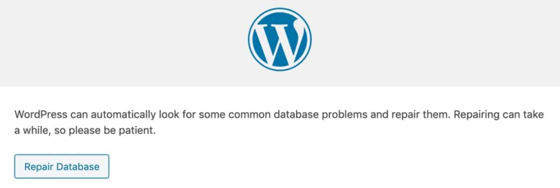Usando la herramienta de reparación de la base de datos de WordPress