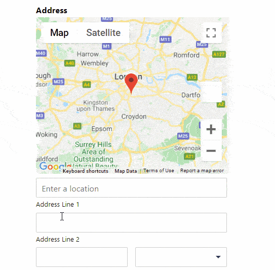 Completado automático de direcciones en un formulario utilizando la función de geolocalización inteligente de WPFormss