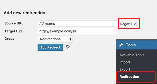 añadir nuevas redirecciones