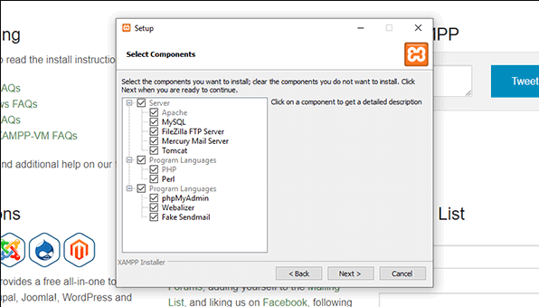 configuración xampp