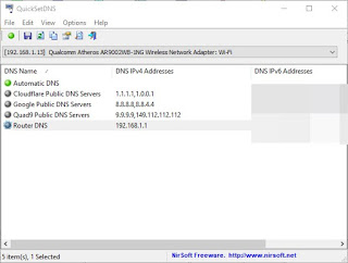 Aplicación DNS QuickSet QuickSetDNS
