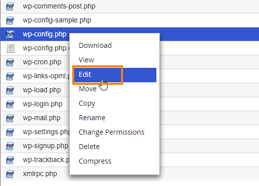 Cómo actualizar automáticamente WordPress usando cPanel: Edite wp-config.php