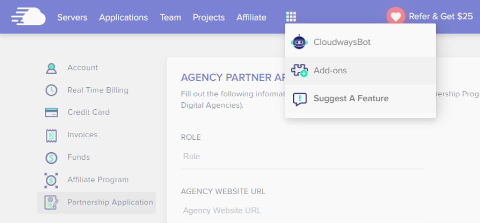 Icono de complemento de Cloudways