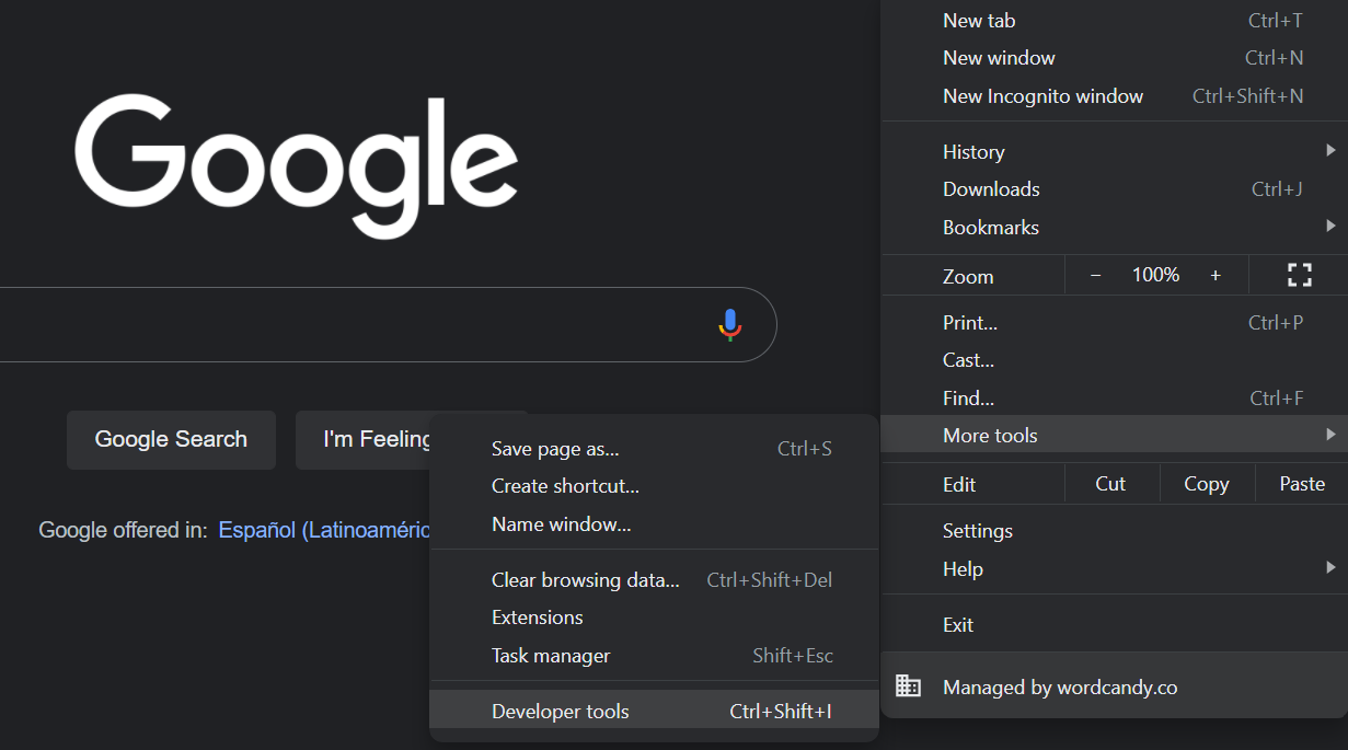 Herramientas para desarrolladores de Google