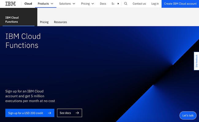 Arquitecturas sin servidor: IBM Cloud Functions