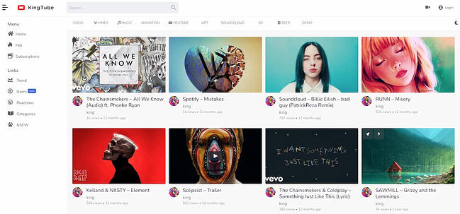 Tema para compartir videos de WordPress: Rey