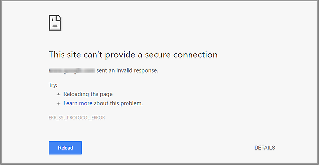 error general SSL Handshake Failed en Google Chrome
