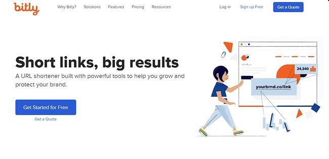 página del producto para el complemento de acortamiento de URL wpbitly