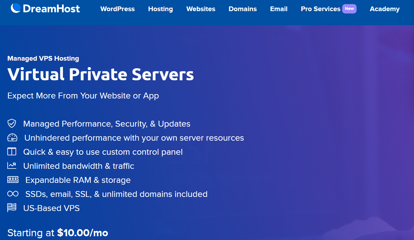 Alojamiento DreamHost VPS. 