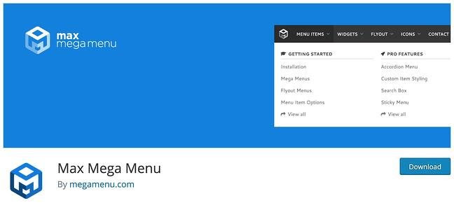 Complemento WordPress Max Mega Menu compatible con dispositivos móviles