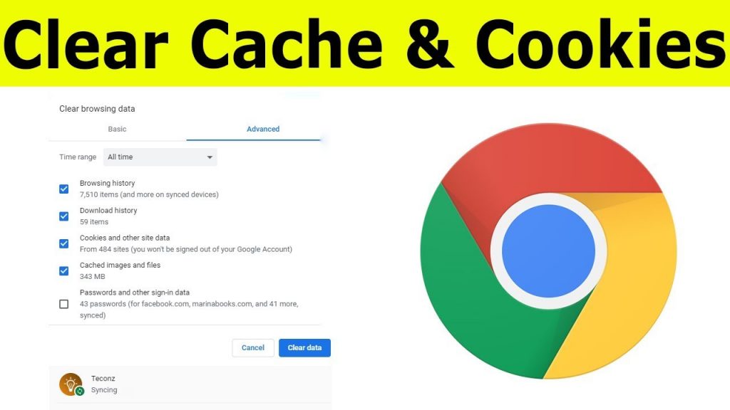 caché y cookies