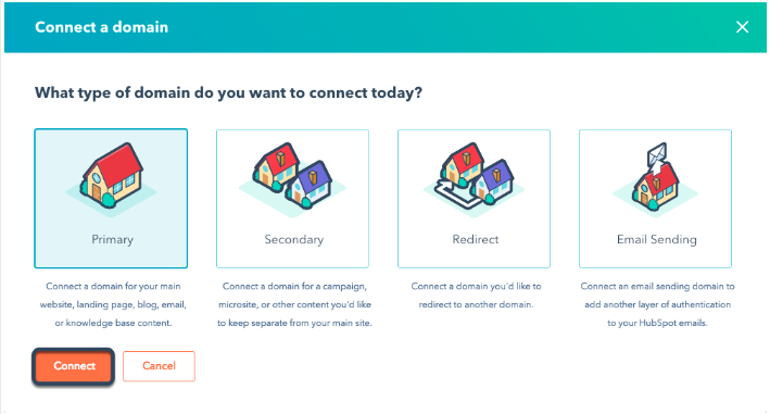 cómo obtener su propio dominio: conectar su propio dominio a hubspot 