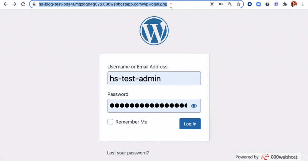 Administrador de inicio de sesión de WordPress