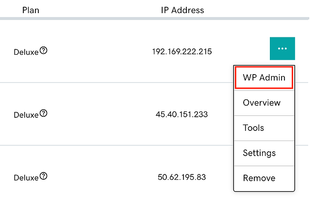 Iniciar sesión en GoDaddy WordPress