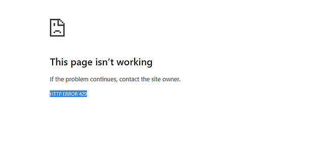 error HTTP 429